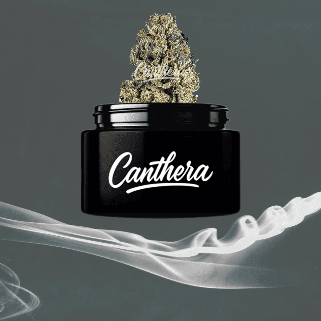 Dose mit Canthera Blume und Rauch